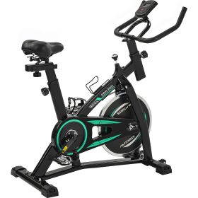 Stationary Indoor Cycling Bike for Home Cardio Workout, Belt Drive Exercise Bicycle with LCD Monitor RT