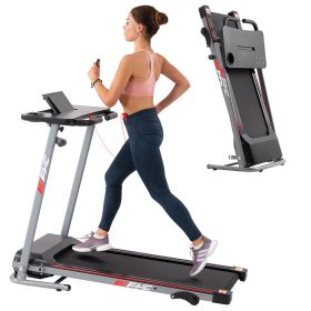 FYC Folding Treadmill for Home with Desk - 2.5HP Compact Electric Treadmill for Running and Walking Foldable Portable Running Machine for Small Spaces