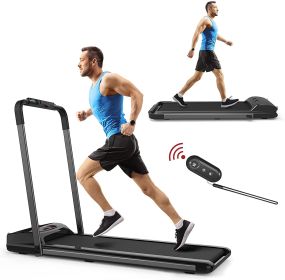 FYC 2 in 1 Folding Under Desk Treadmill, Foldable Electric Running Machine, No Installation Required, Jogging Walking Pad Exercise Fitness Treadmill f