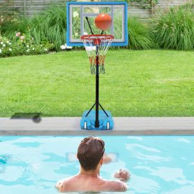 PVC Transparent Board Basket Frame Adjustable 115-135cm Perfect Basketball Hoop for poolside game XH