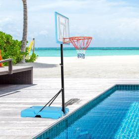 Transparent PVC Board Basket Frame Adjustable 122-198cm 90*60cm Portable and Movable Poolside Basketball Stand XH