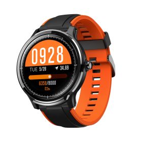 CYBORIS SN80 smart watch men IP68 Waterproof full touch smartwatch screen heart rate blood pressure fitness track sports music camera (Color: Orange)