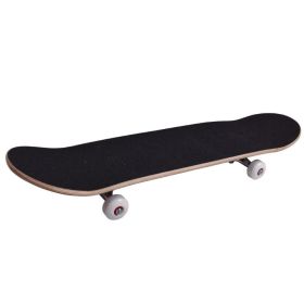Outdoor Fitness Recreational Sports Skateboard Car Black Maple Line Wheel Desight (Color: Black, Material: Wood)