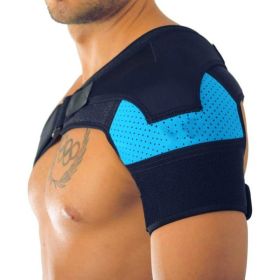 Adult Sports Products Accessories Breathable and Ice Pack Sports Shoulder Pads (Color: Blue)