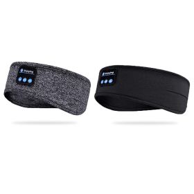 3-in-1 Sleep Headphones Bluetooth Headband Wireless Sports Headband Headphones (Color: Black)