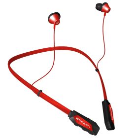 Wireless Neckband Headphones V4.2 Sweat-proof Sport Headsets Earbuds In-Ear Magnetic Neckbands Stereo Earphone (Color: Red)