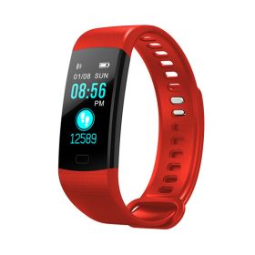 Hot relogio inteligente Bluetooth Sport Waterproof Smart Watch with Women Men Kids Heart Rate Monitor XH (Color: Red)
