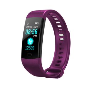 Hot relogio inteligente Bluetooth Sport Waterproof Smart Watch with Women Men Kids Heart Rate Monitor XH (Color: Purple)