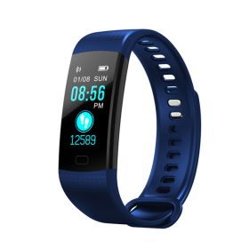 Hot relogio inteligente Bluetooth Sport Waterproof Smart Watch with Women Men Kids Heart Rate Monitor XH (Color: Dark Blue)
