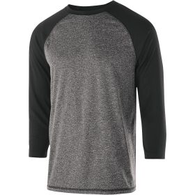 Men's Athletic Shirt, Long Sleeve Typhoon Shirt - Sportswear (Color: BLACK HEATHER/BLACK, size: 2XL)