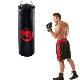 PVC Punching Bag Filled Set , Boxing Hanging Heavy Bag for Kickboxing Fitness Training Muay Thai MMA, Martial Arts, Home Gym XH (size: (31 x 12)")